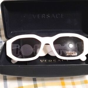 NEW Versace White Electric Sunglasses. Authentic